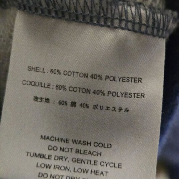 SLVDR Full Zip Mid Weight Hoodie Denim Blue Striped Pockets Zip Pocket Size M - Picture 6 of 6